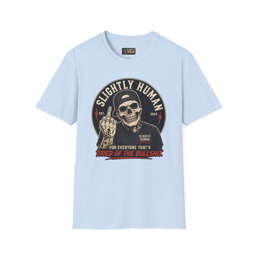 Slighty Human Apparel Skull T-Shirt, Mens