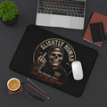 Desk Mat — "Slightly Human" Skull Graphic Desk Mat (For Everyone That’s Tired of the Bullshit)