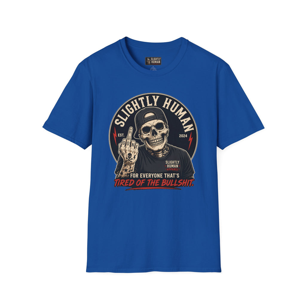 Slighty Human Apparel Skull T-Shirt, Mens