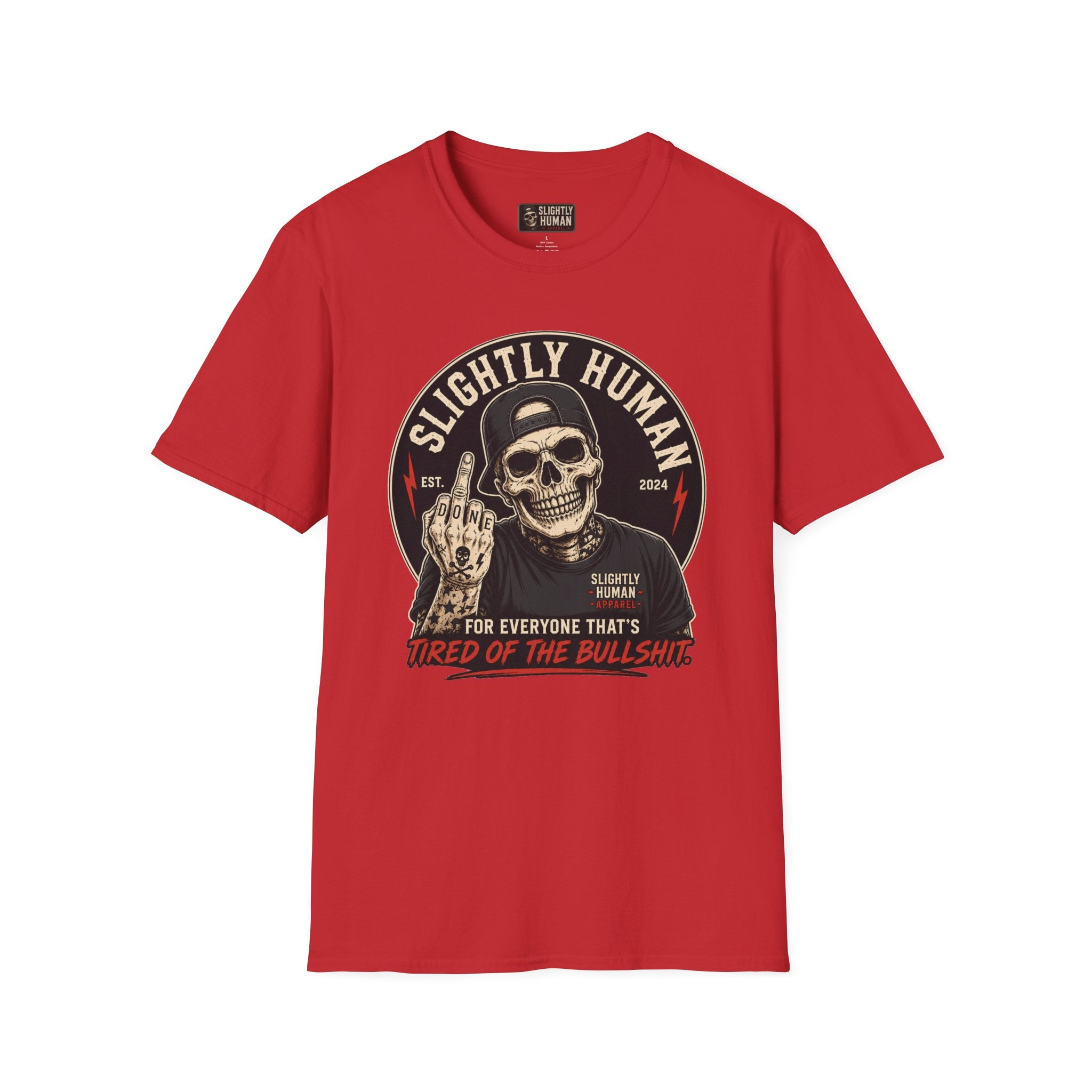 Slighty Human Apparel Skull T-Shirt, Mens