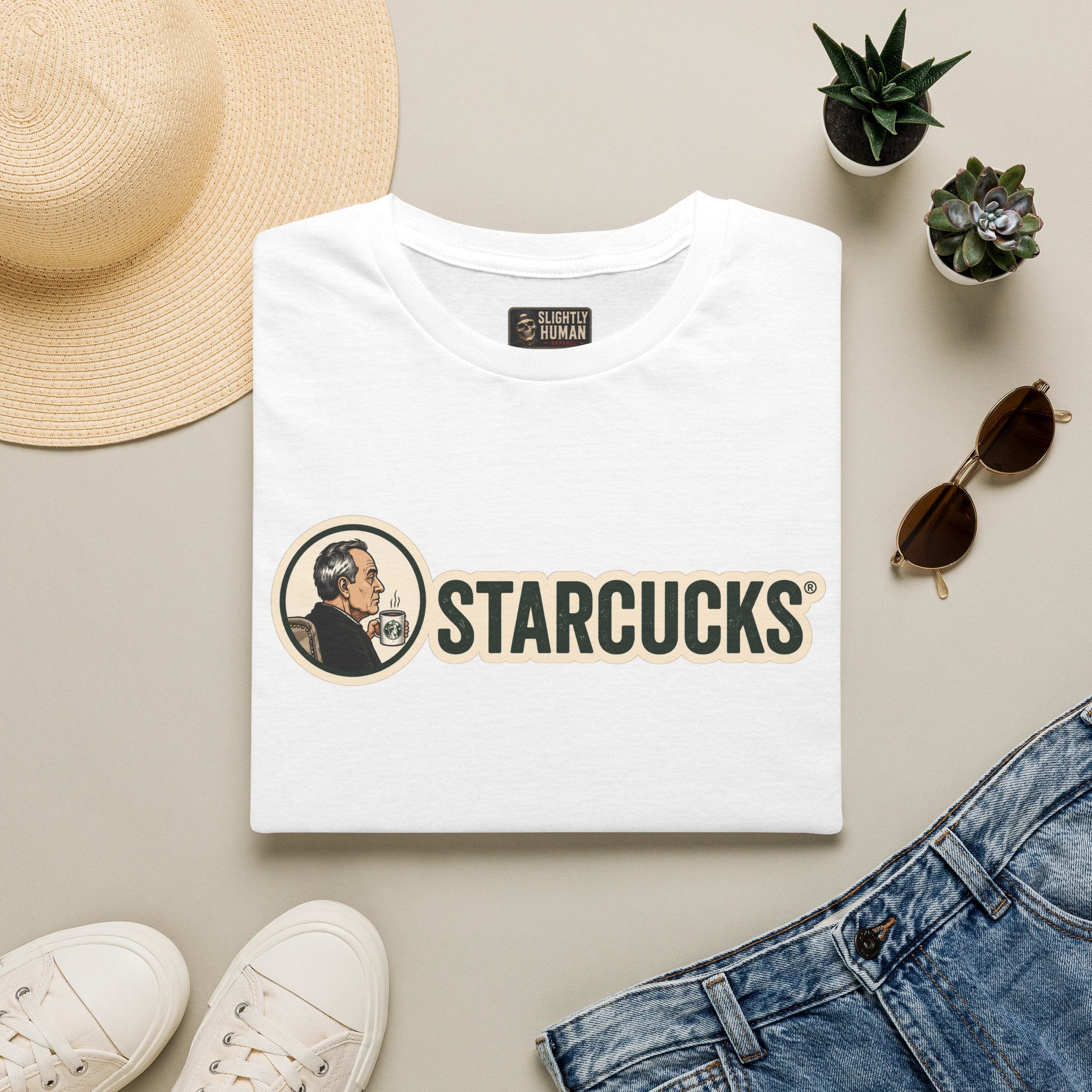 T-Shirt — Vintage 'Starcucks' Logo Tee