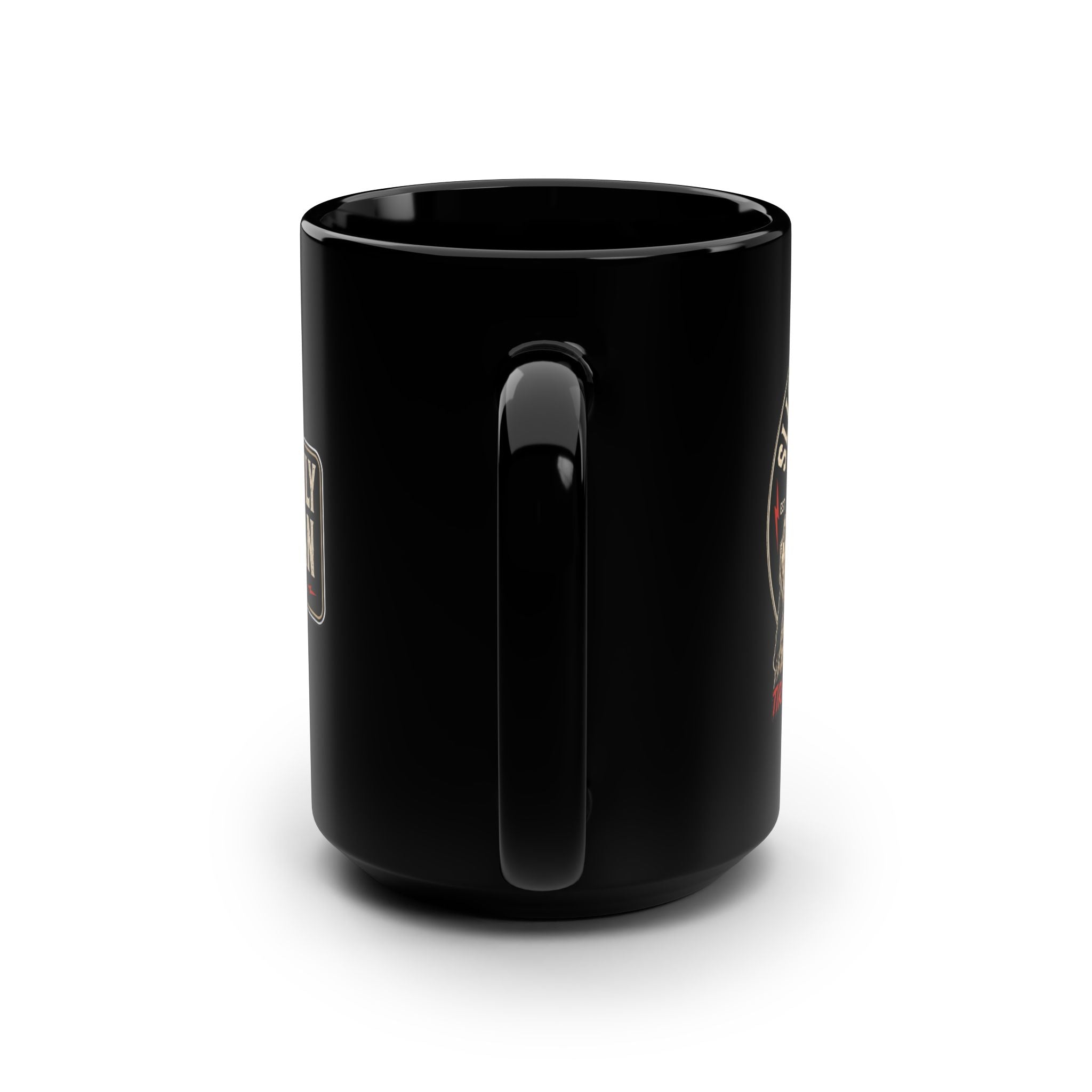 Slightly Human Skull Logo 15oz Black Coffee Mug