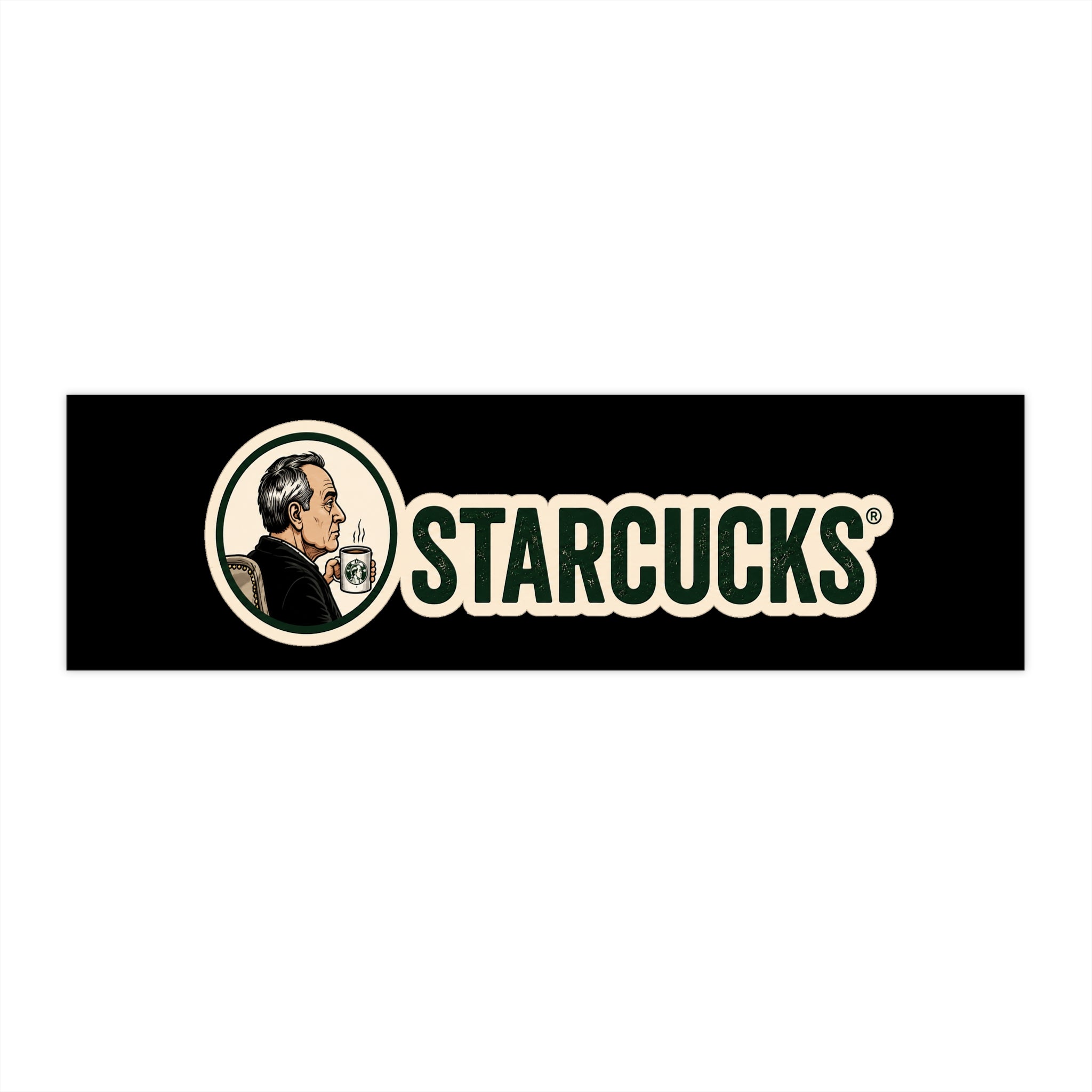 Bumper Sticker — “STARCUCKS” Retro Logo Decal