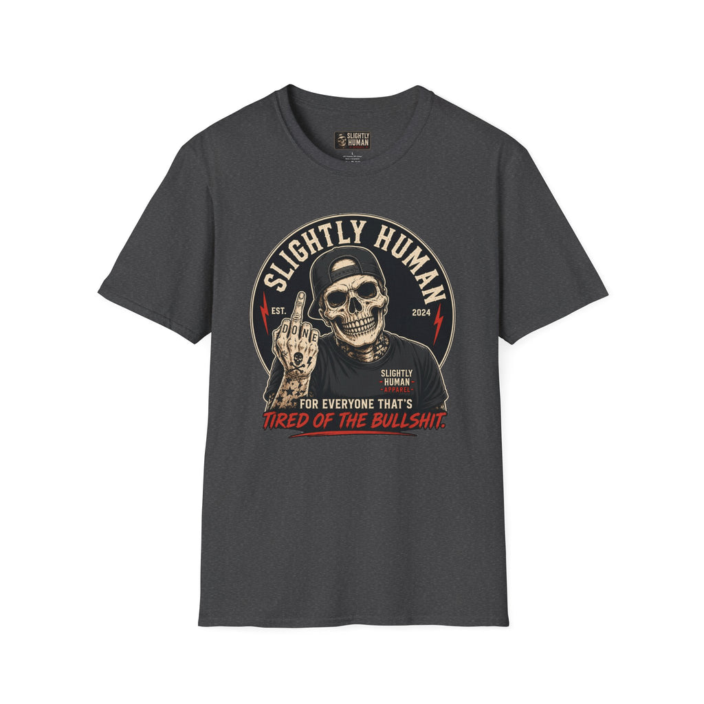 Slighty Human Apparel Skull T-Shirt, Mens