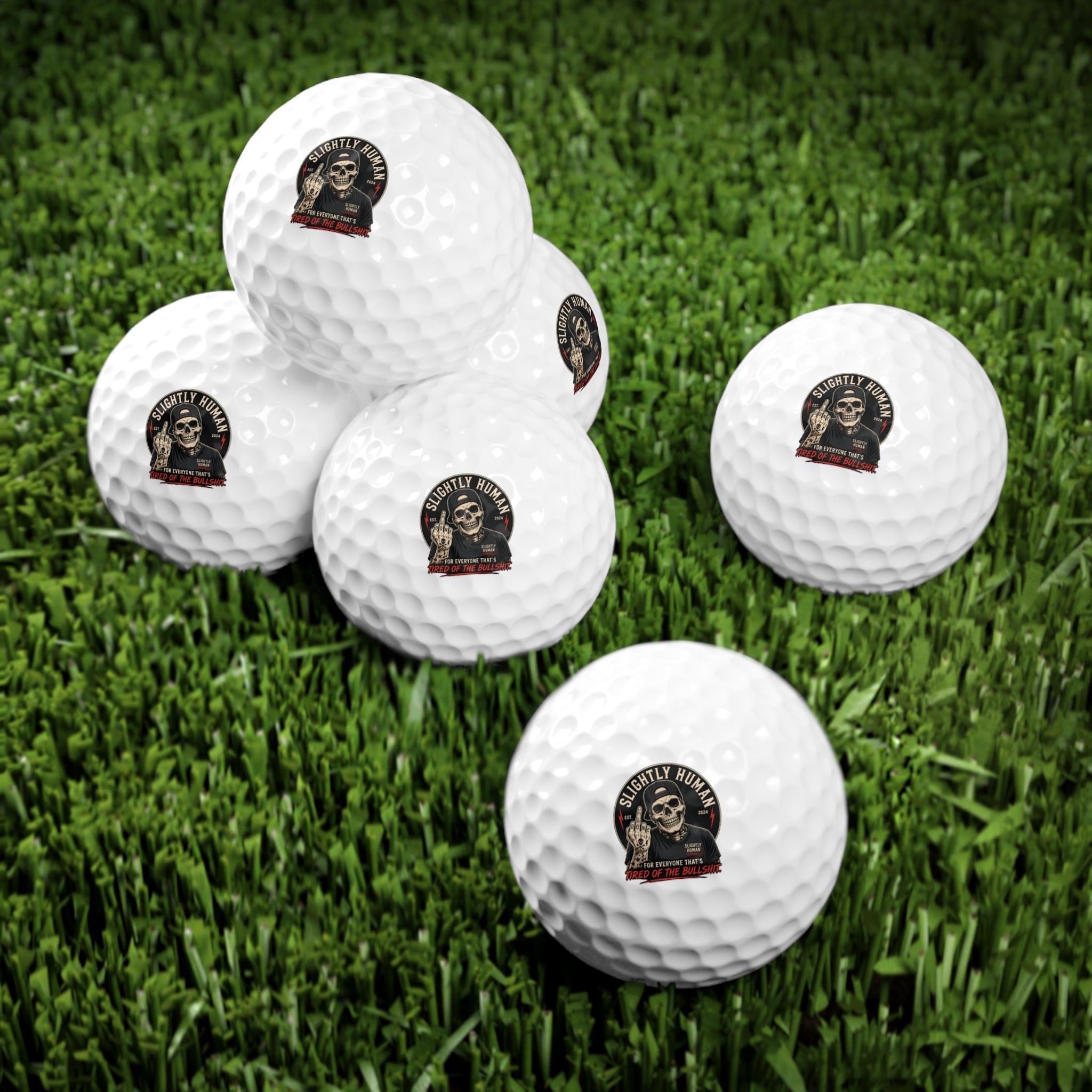 Slightly Human Golf Balls, 6pcs