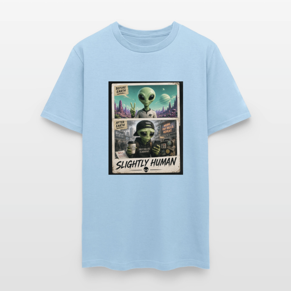 Slight Human Return To Earth T-Shirt - powder blue