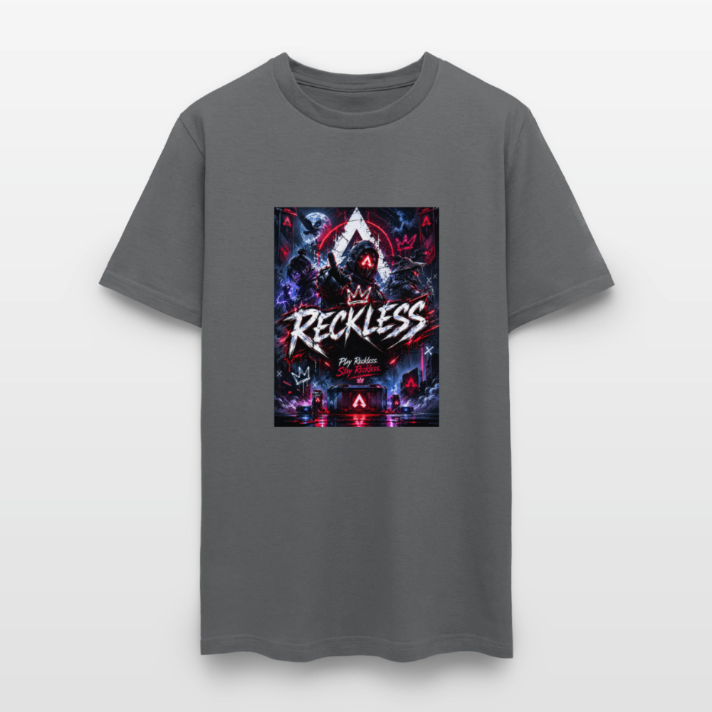 Reckless, Play Reckless, Stay Reckless Men's Tee - charcoal