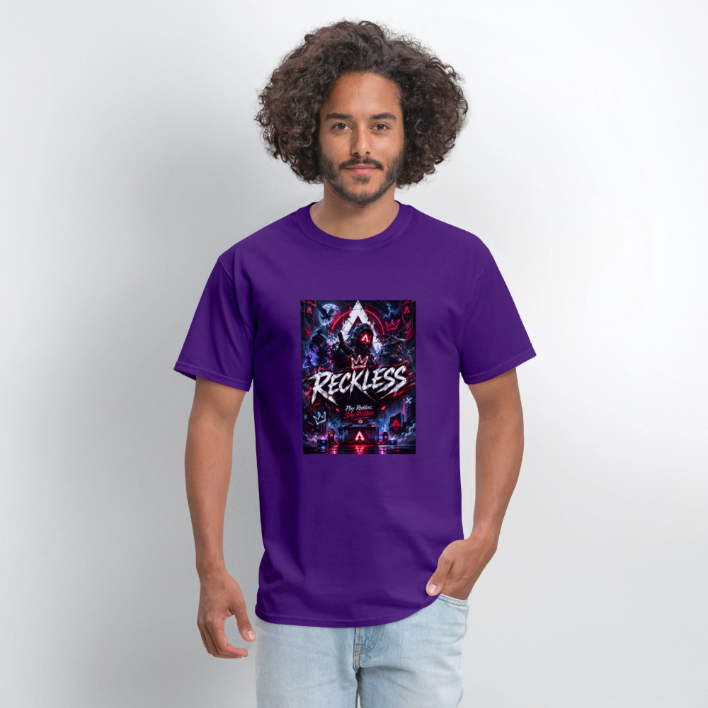 Reckless, Play Reckless, Stay Reckless Men's Tee - purple