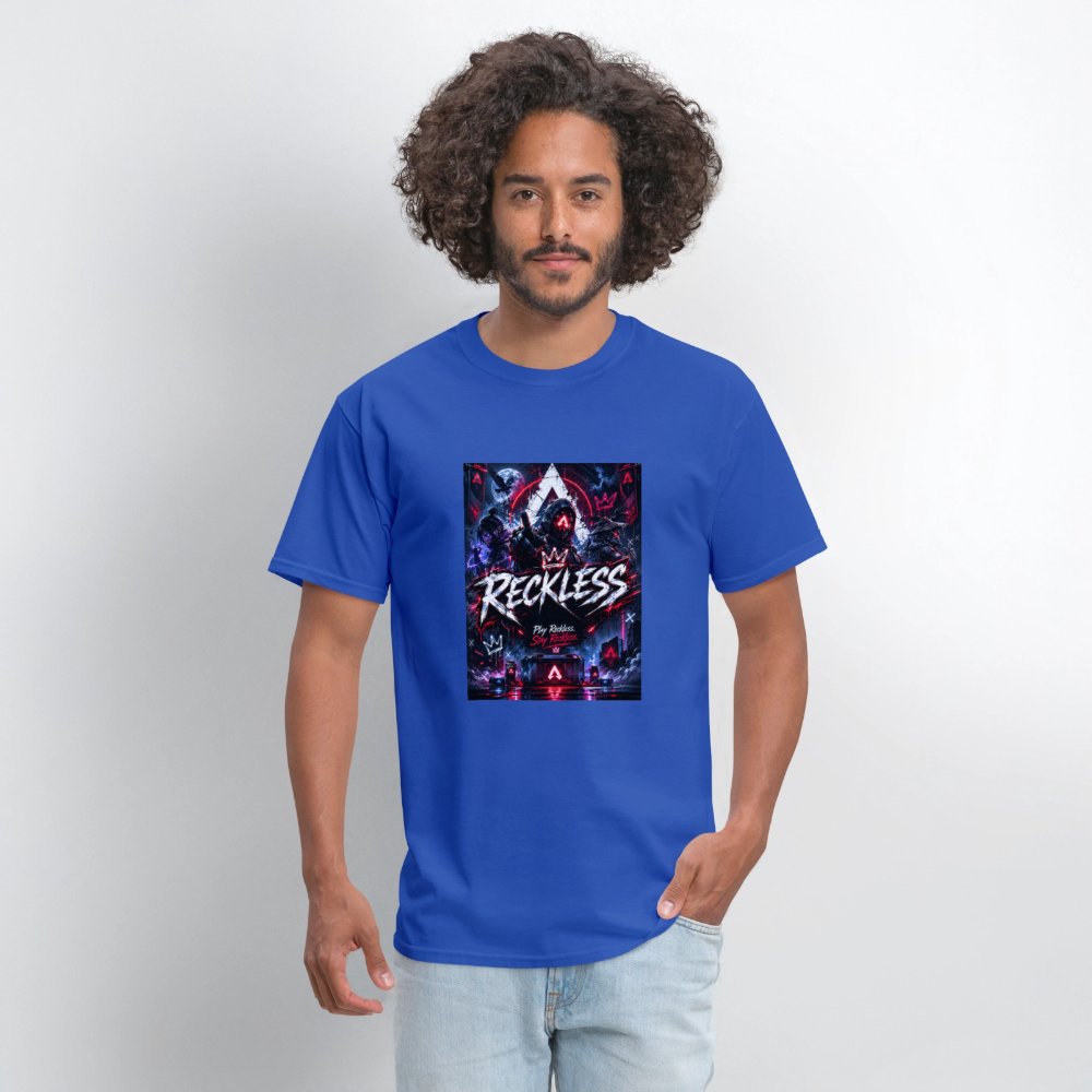 Reckless, Play Reckless, Stay Reckless Men's Tee - royal blue