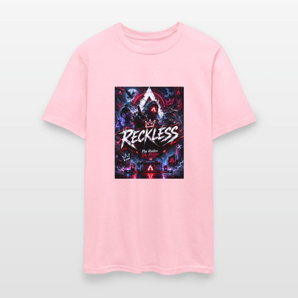 Reckless, Play Reckless, Stay Reckless Men's Tee - pink