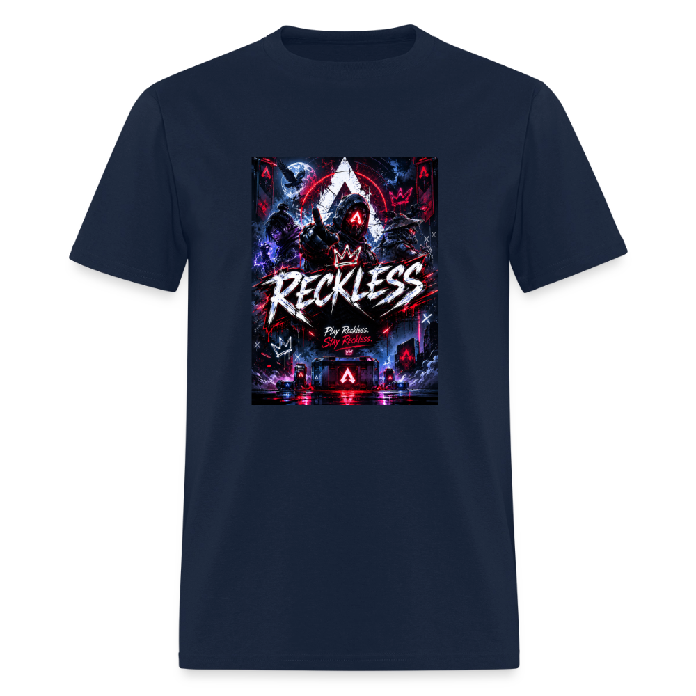Reckless, Play Reckless, Stay Reckless Men's Tee - navy