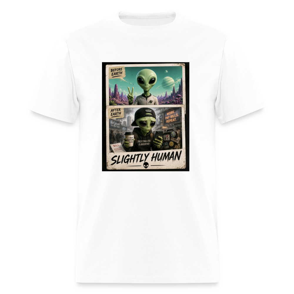 Slight Human Return To Earth T-Shirt - white