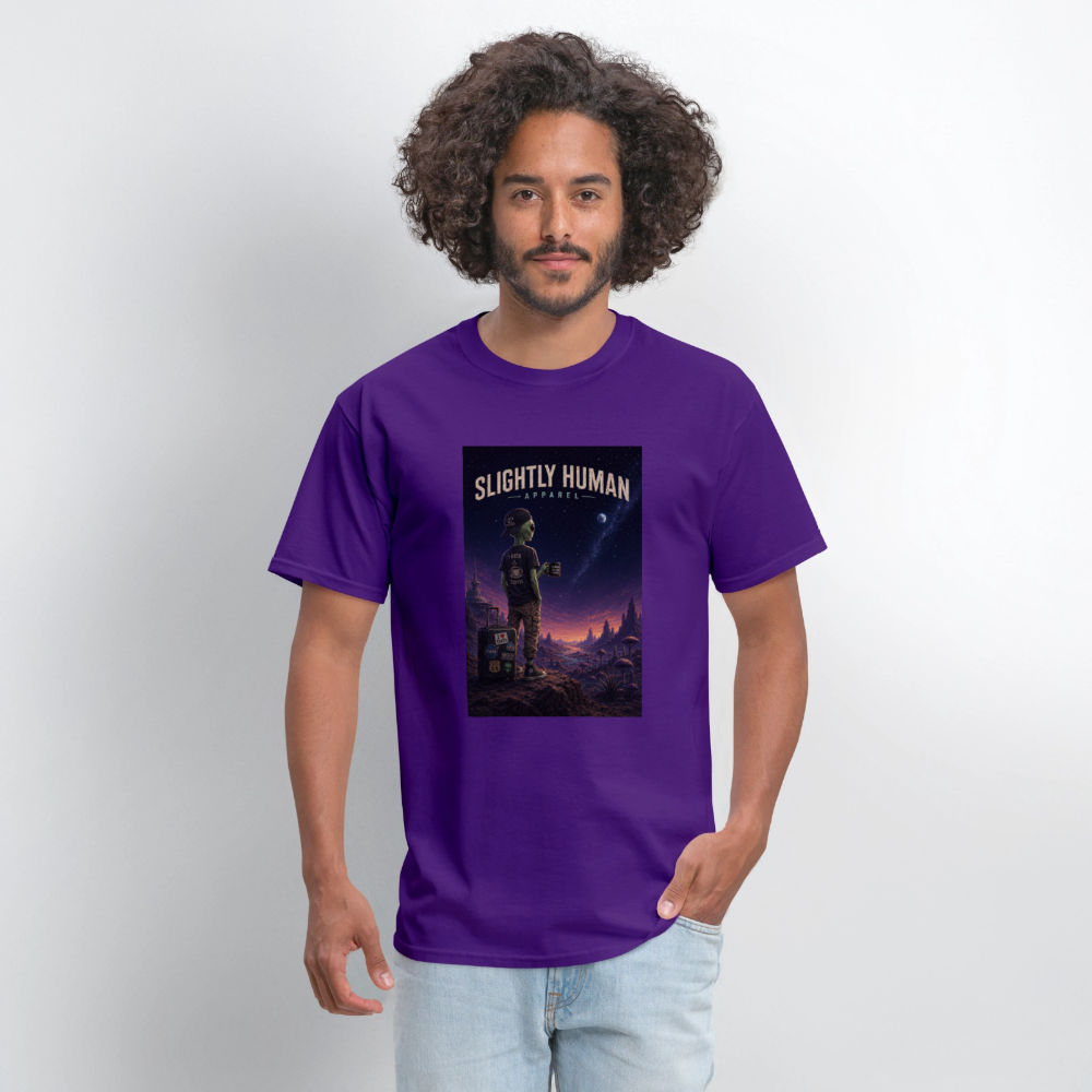 Slightly Human Home Planet T-Shirt - purple