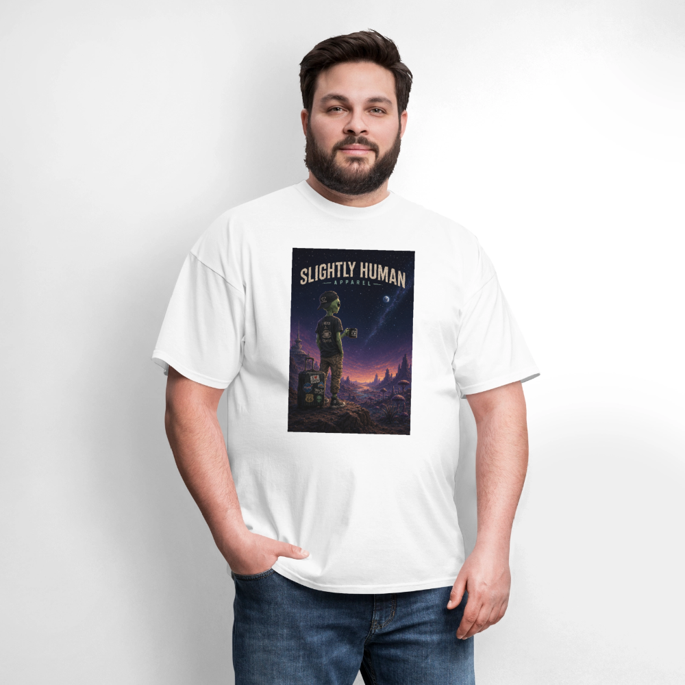 Slightly Human Home Planet T-Shirt - white