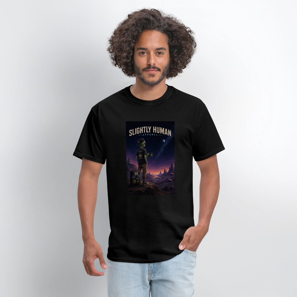 Slightly Human Home Planet T-Shirt - black