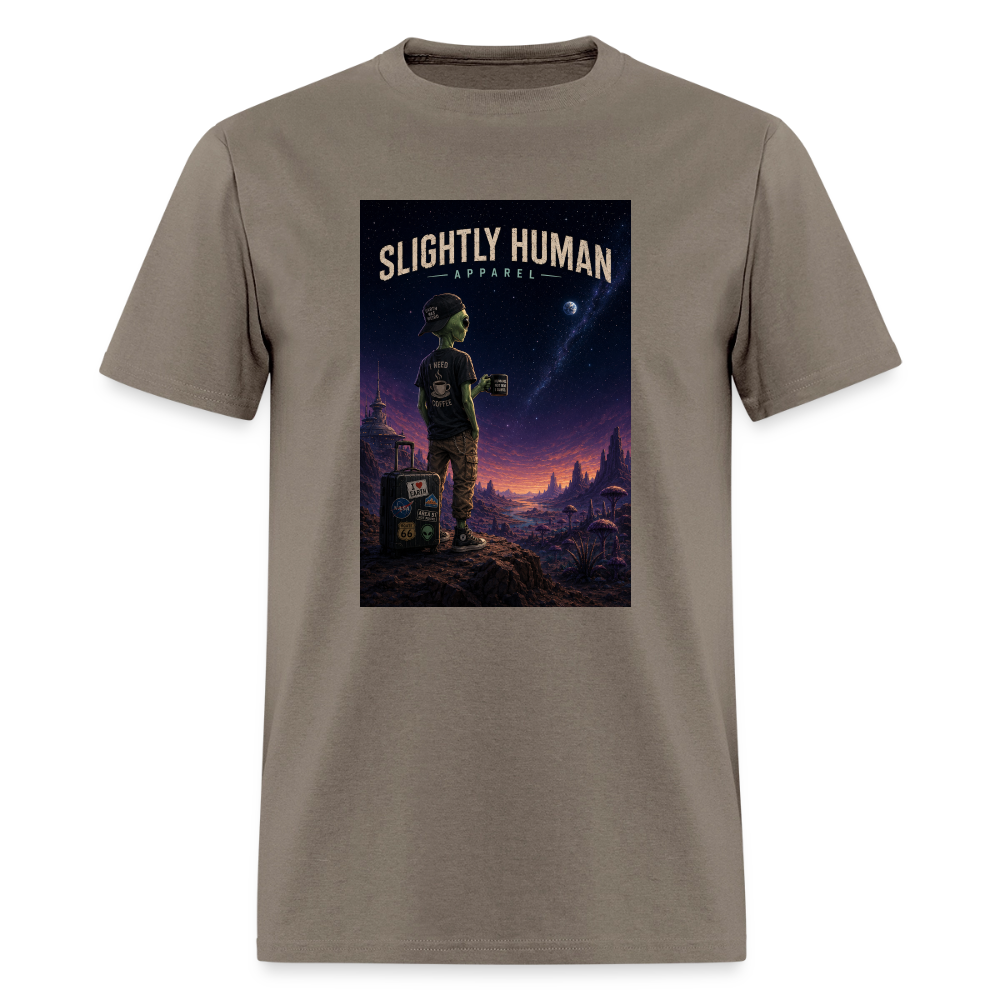 Slightly Human Home Planet T-Shirt - safari