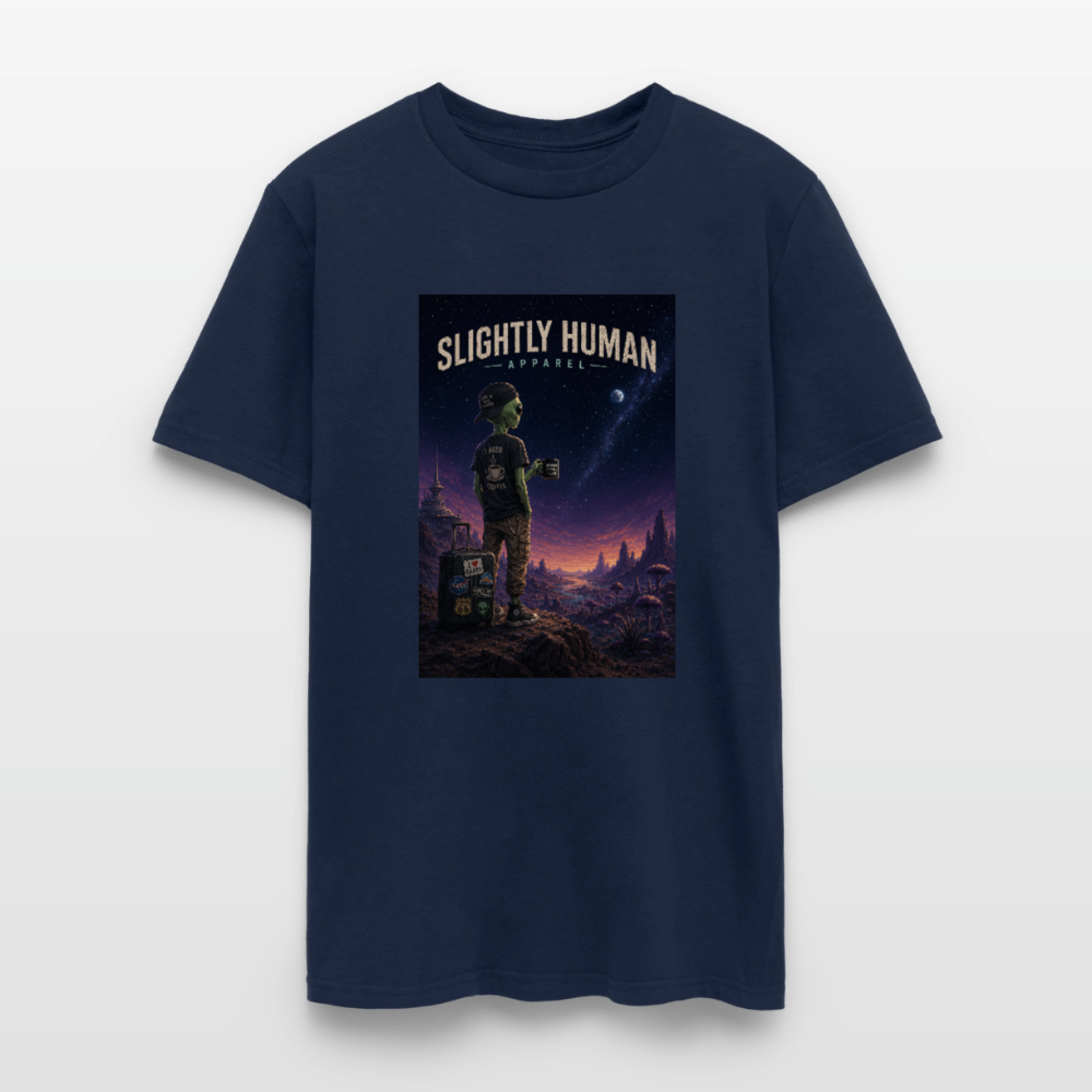 Slightly Human Home Planet T-Shirt - navy