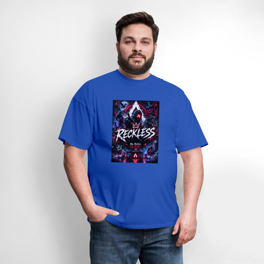 Reckless, Play Reckless, Stay Reckless Men's Tee - royal blue