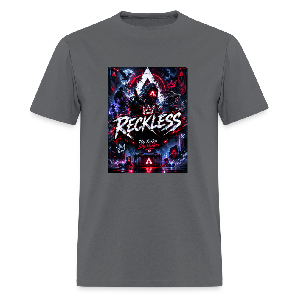 Reckless, Play Reckless, Stay Reckless Men's Tee - charcoal