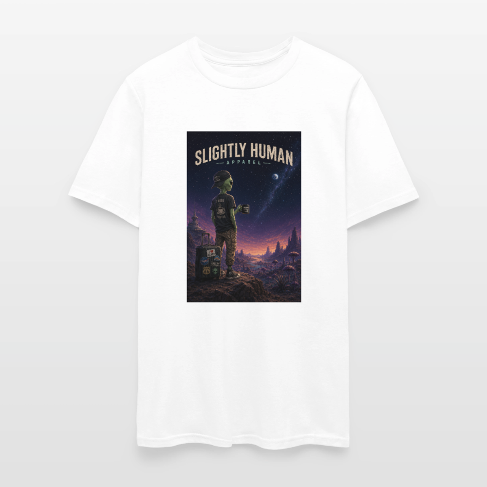 Slightly Human Home Planet T-Shirt - white