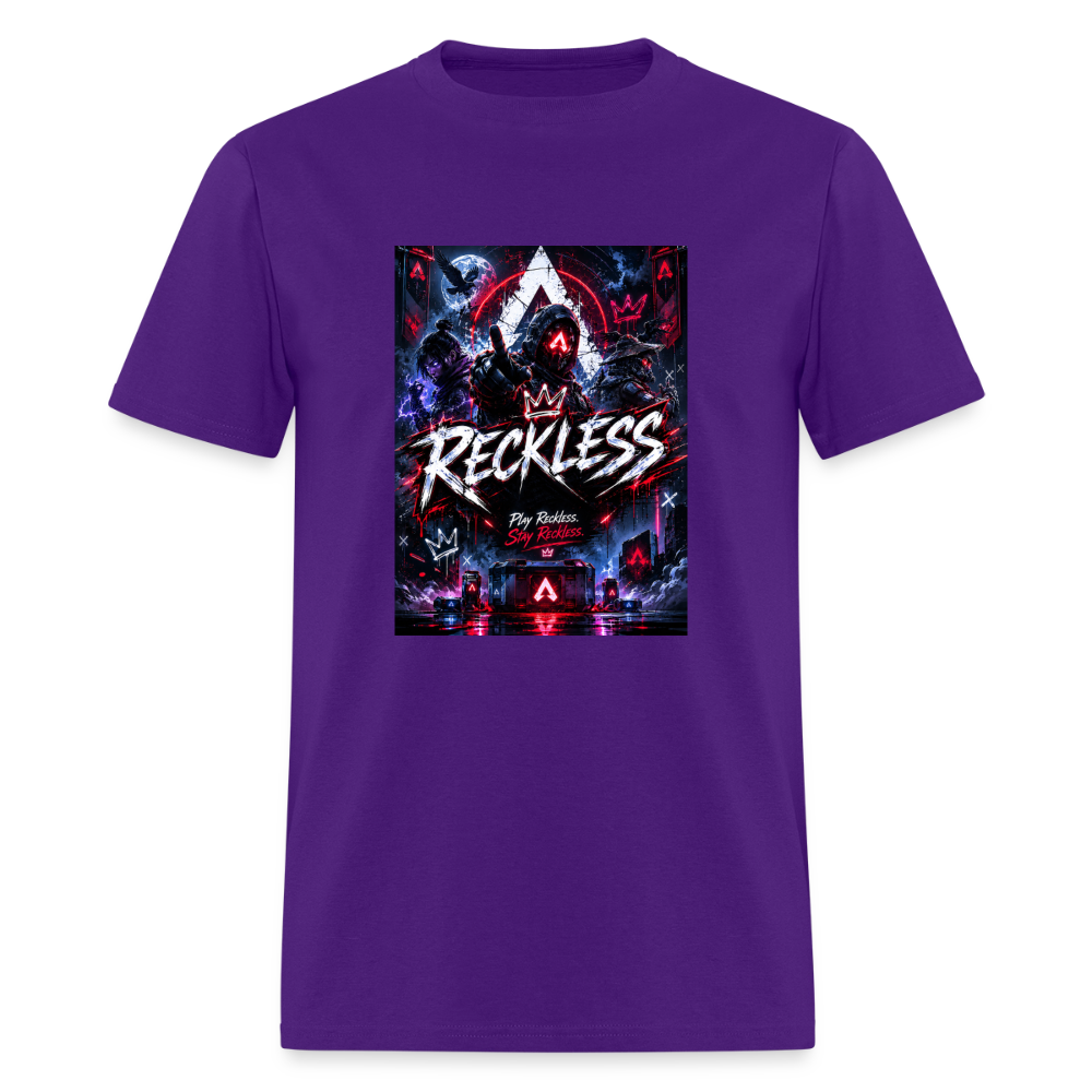 Reckless, Play Reckless, Stay Reckless Men's Tee - purple