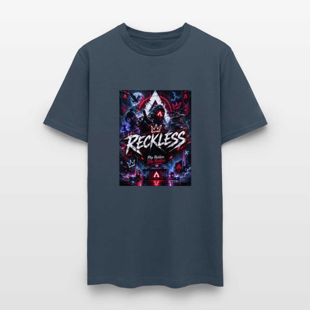 Reckless, Play Reckless, Stay Reckless Men's Tee -  blue dusk