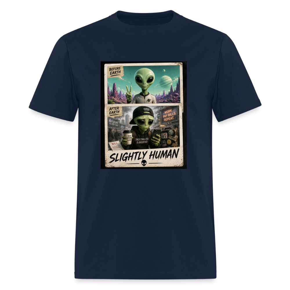 Slight Human Return To Earth T-Shirt - navy