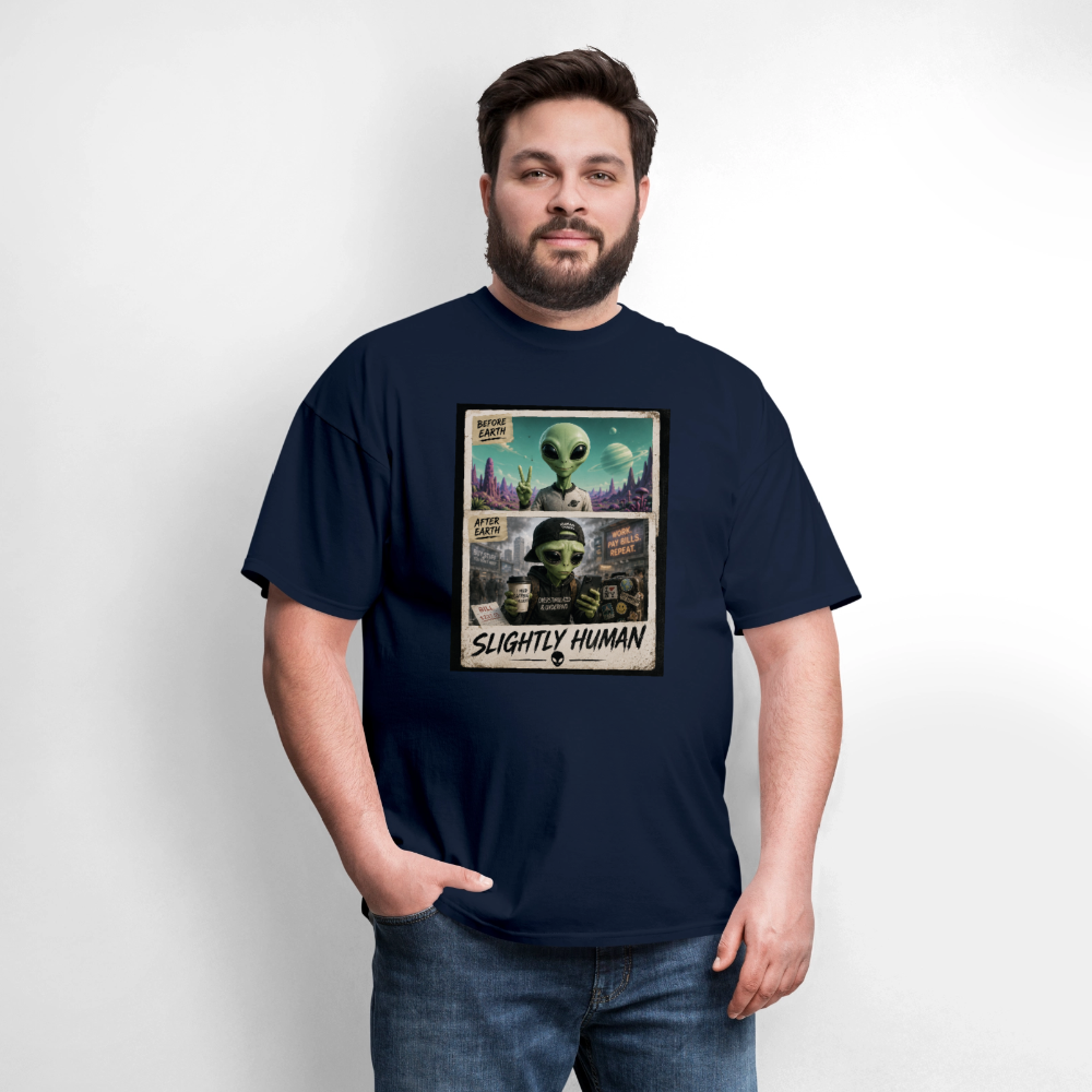 Slight Human Return To Earth T-Shirt - navy