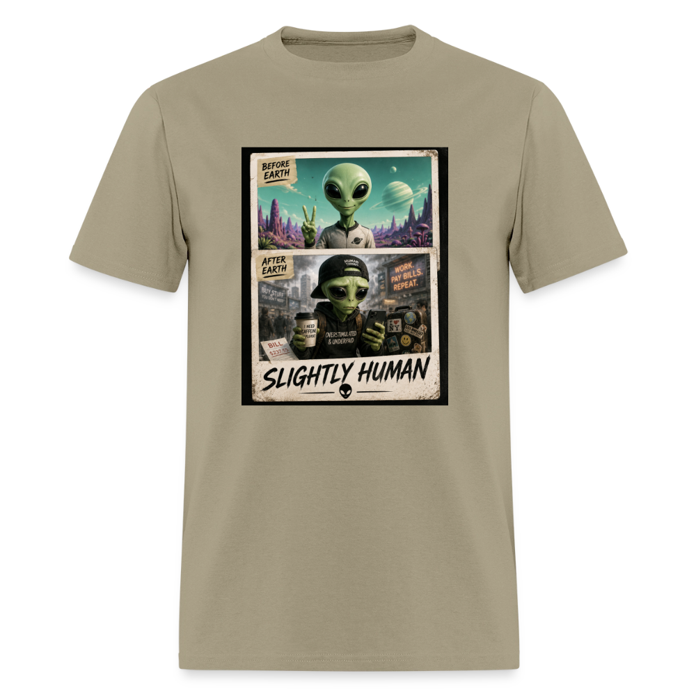 Slight Human Return To Earth T-Shirt - khaki