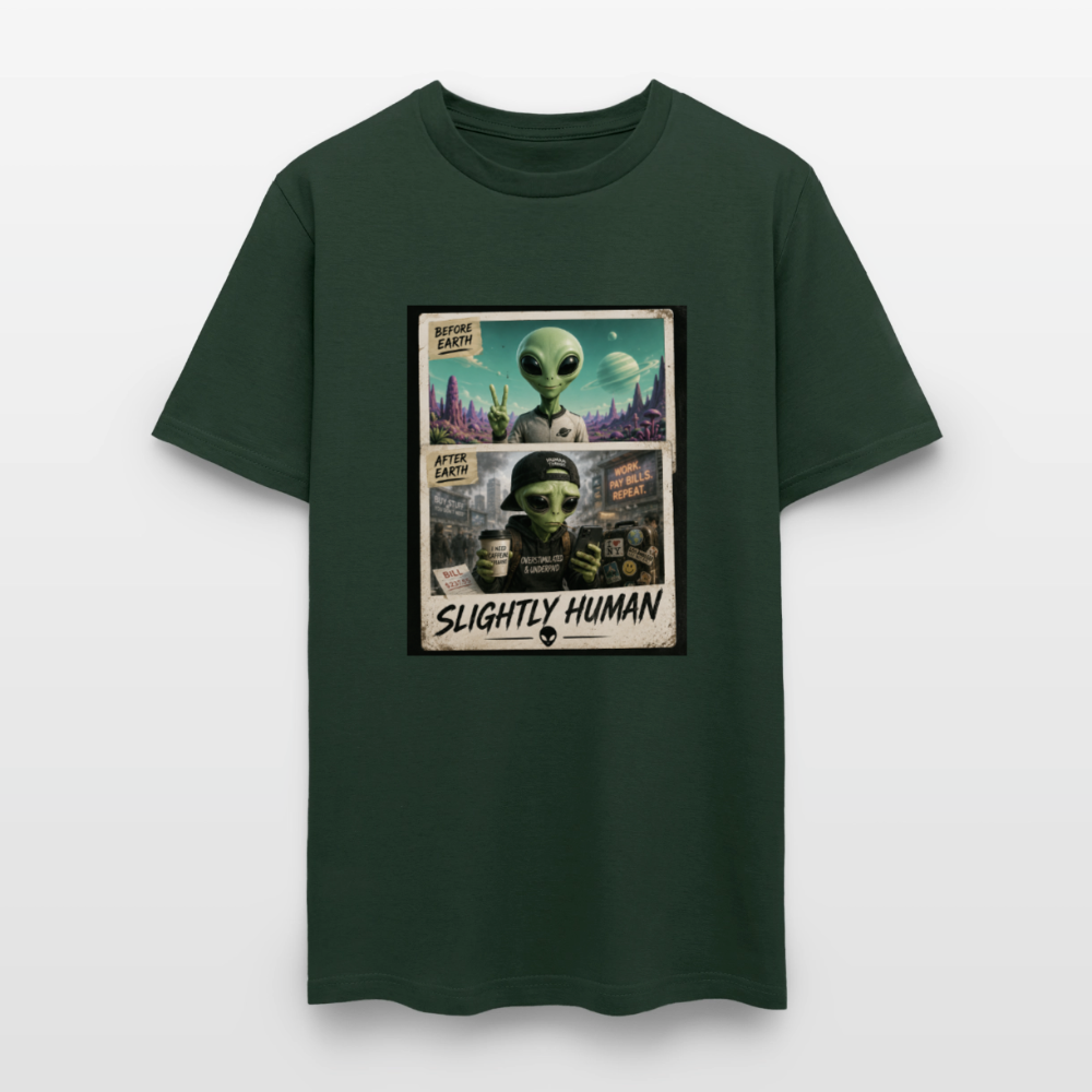 Slight Human Return To Earth T-Shirt - forest green