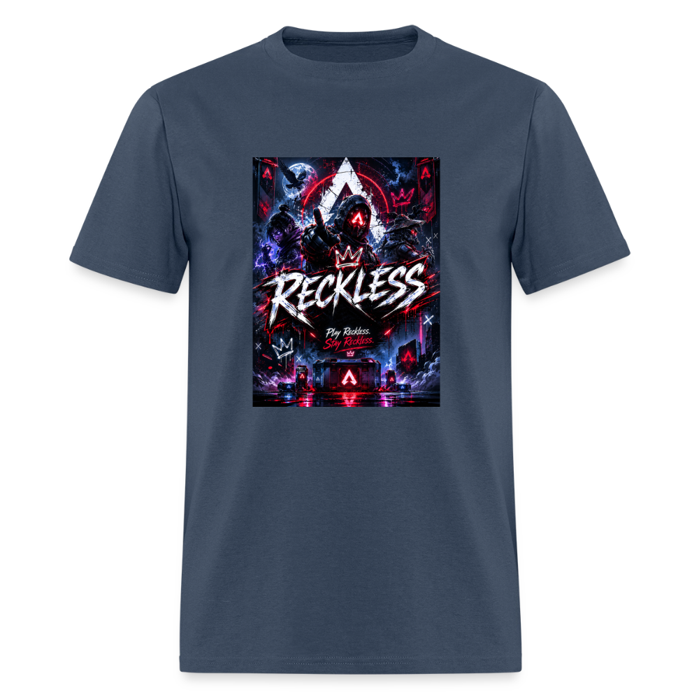 Reckless, Play Reckless, Stay Reckless Men's Tee -  blue dusk