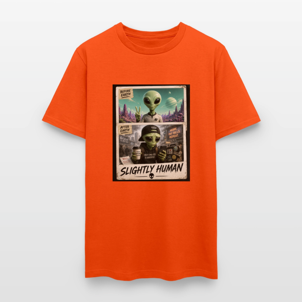 Slight Human Return To Earth T-Shirt - orange