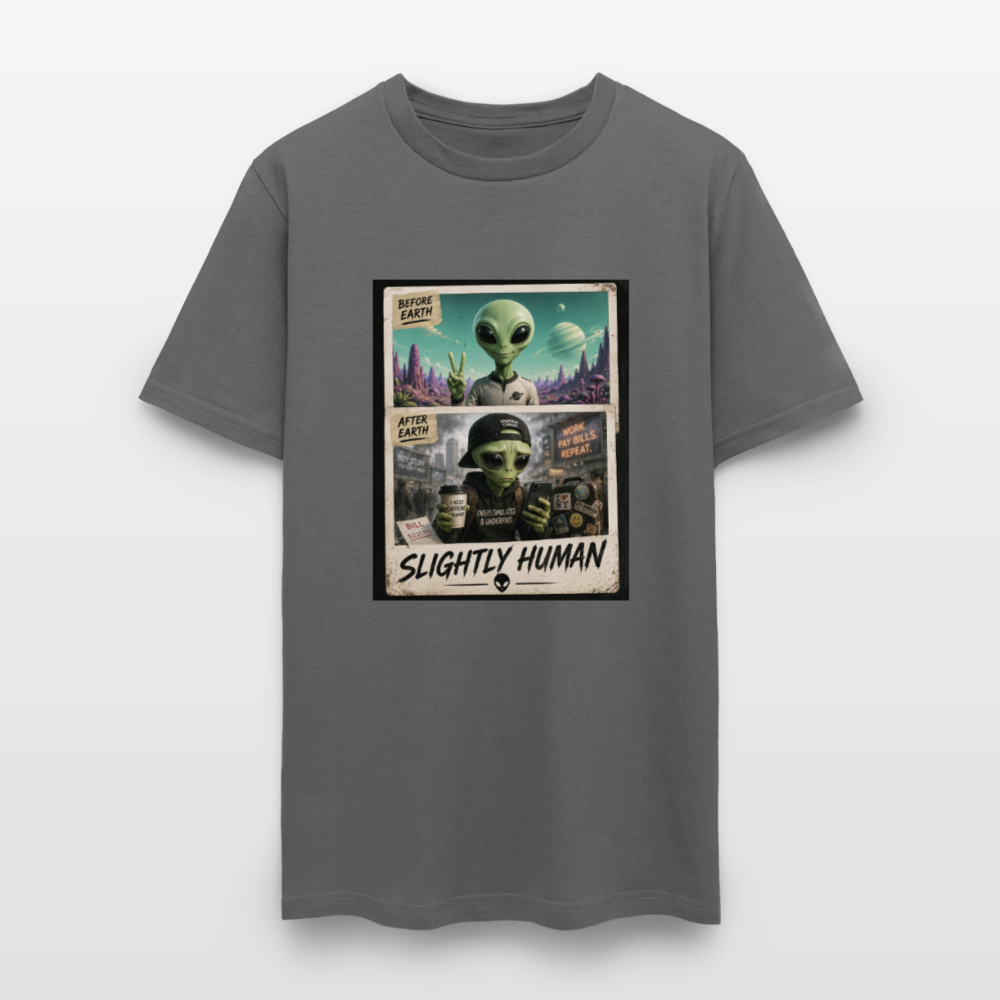 Slight Human Return To Earth T-Shirt - charcoal