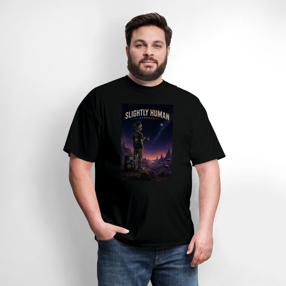 Slightly Human Home Planet T-Shirt - black