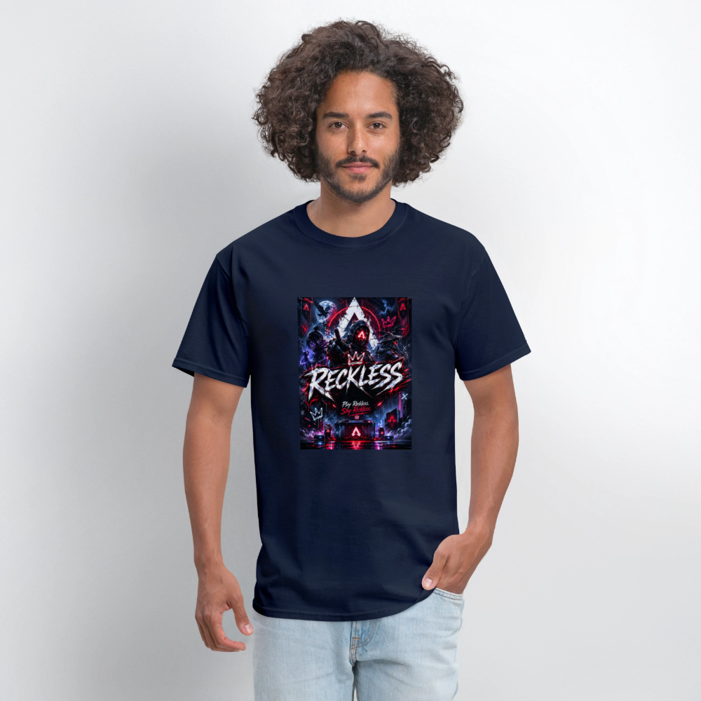 Reckless, Play Reckless, Stay Reckless Men's Tee - navy