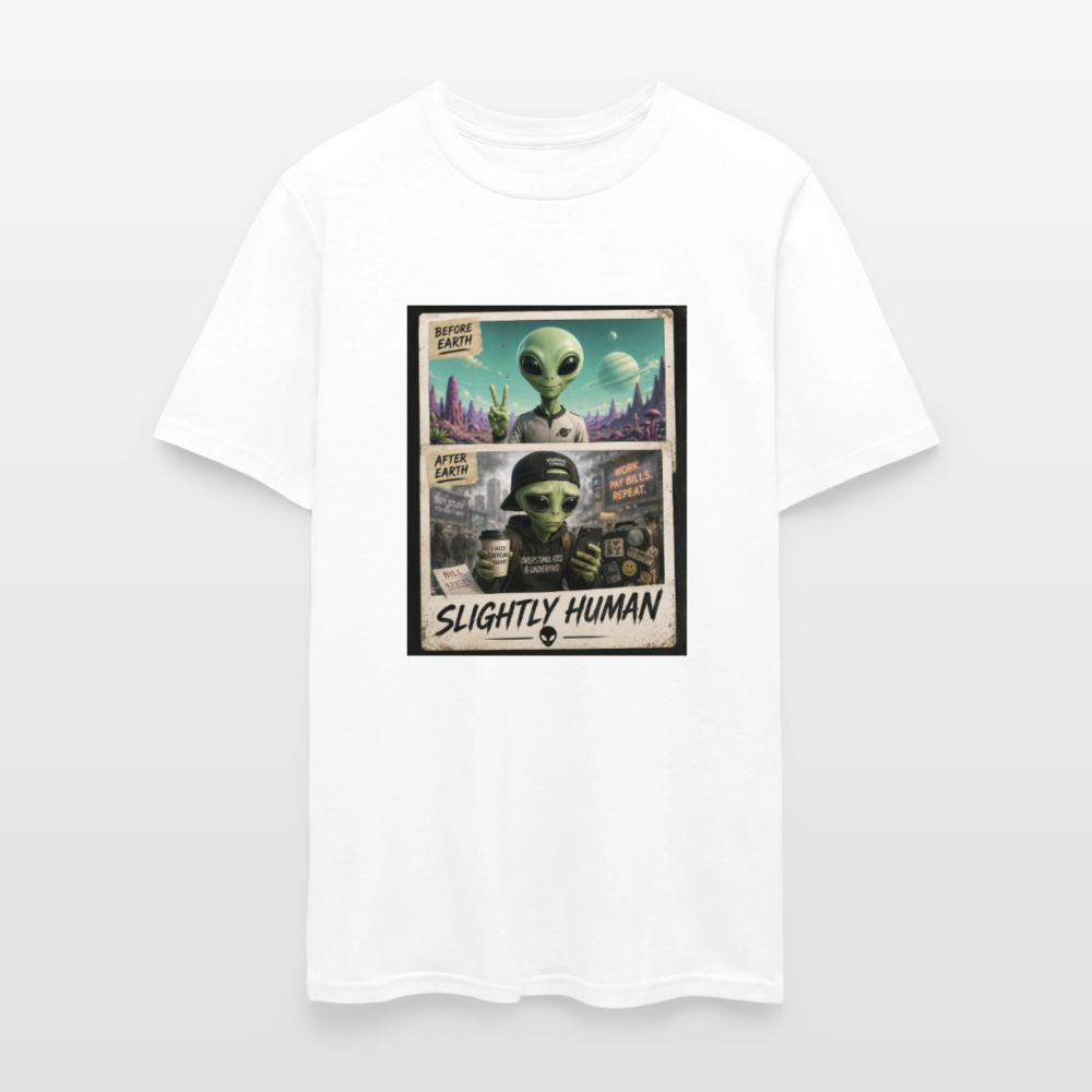 Slight Human Return To Earth T-Shirt - white