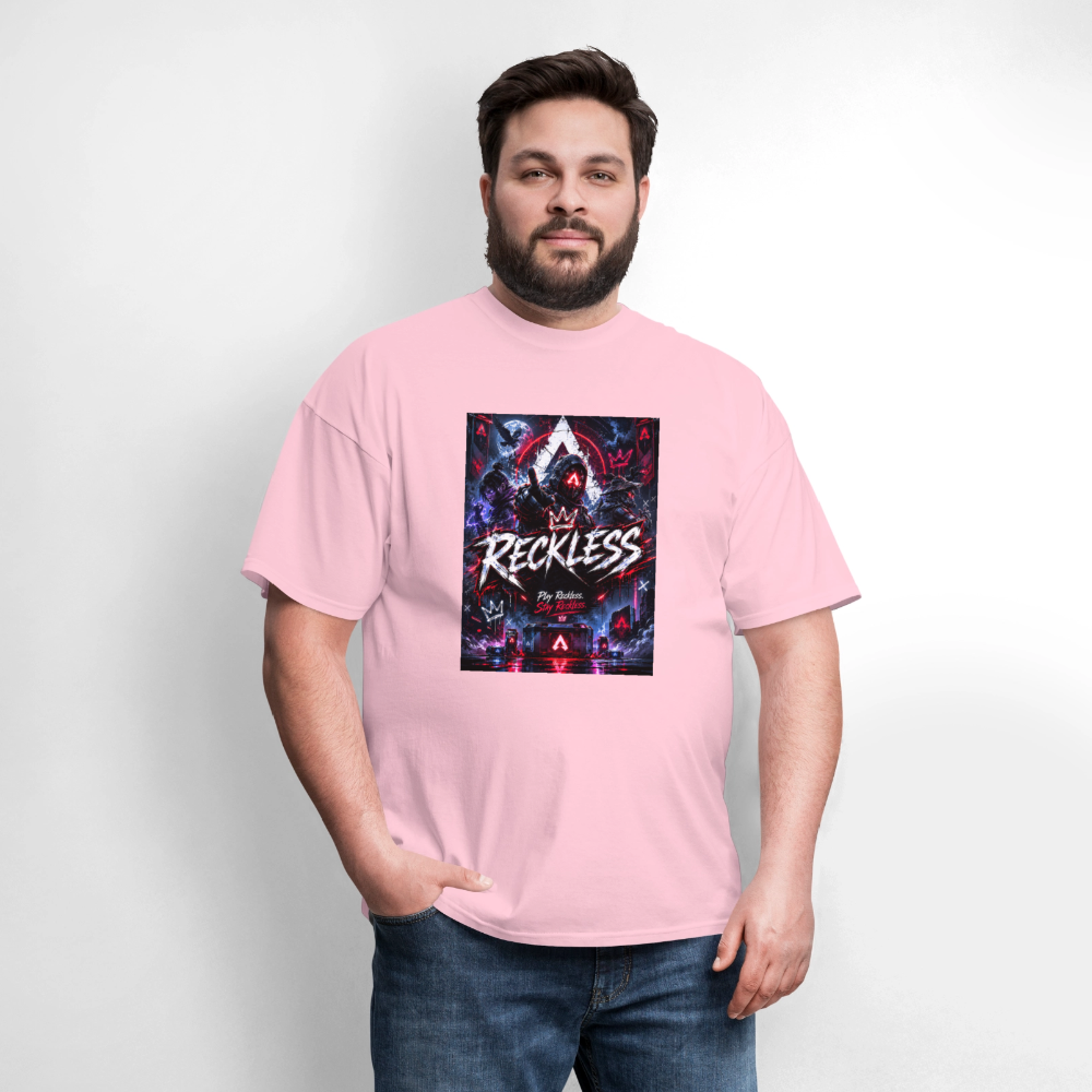 Reckless, Play Reckless, Stay Reckless Men's Tee - pink