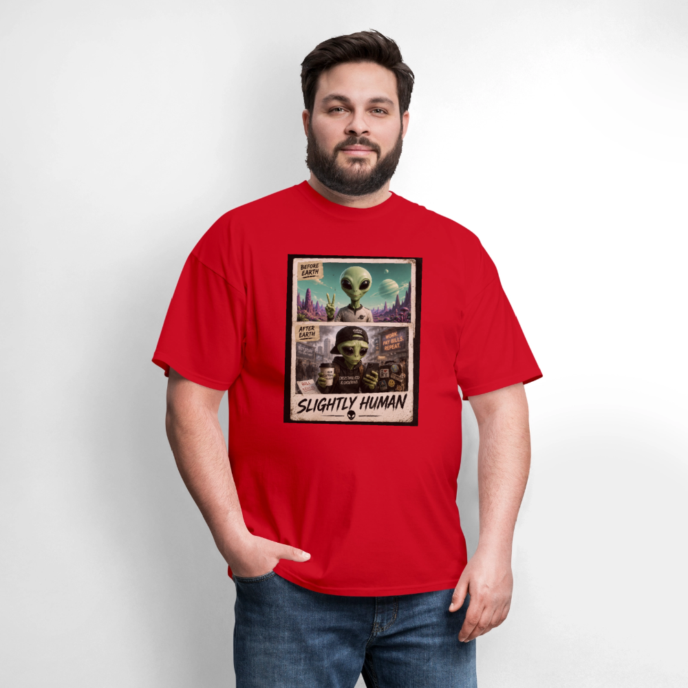 Slight Human Return To Earth T-Shirt - red