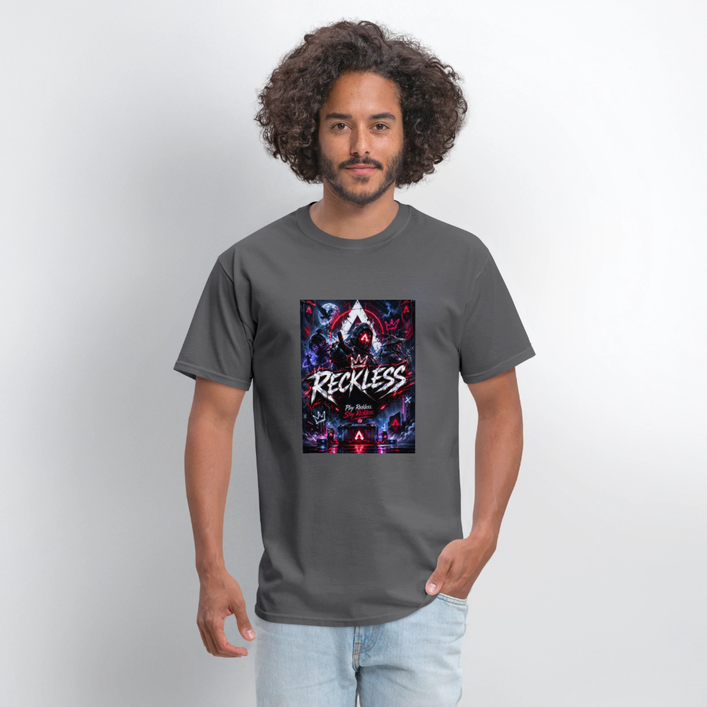 Reckless, Play Reckless, Stay Reckless Men's Tee - charcoal