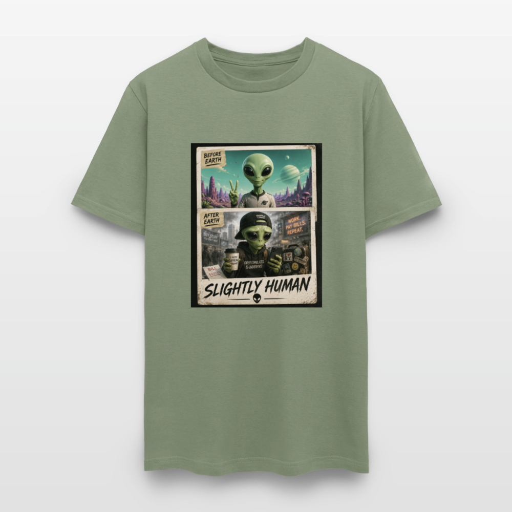 Slight Human Return To Earth T-Shirt - military green