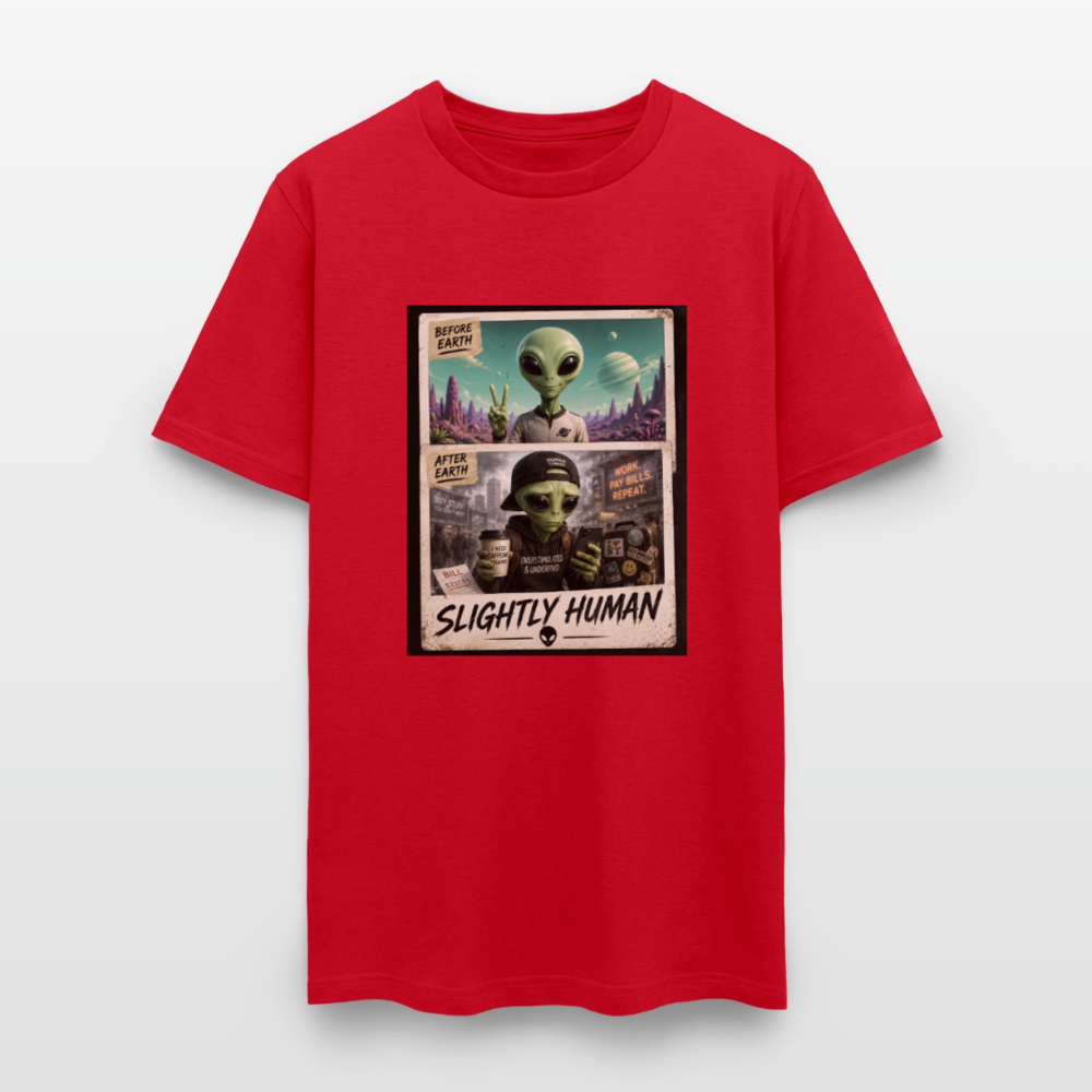 Slight Human Return To Earth T-Shirt - red