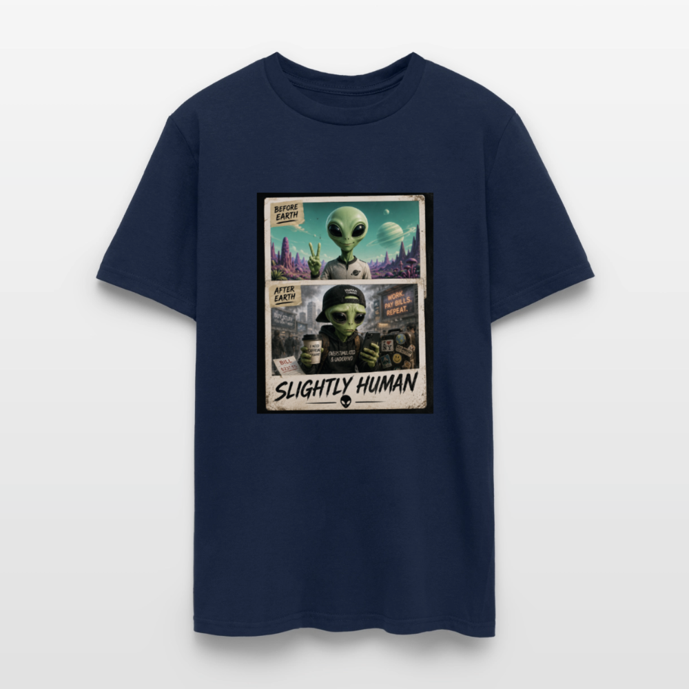 Slight Human Return To Earth T-Shirt - navy