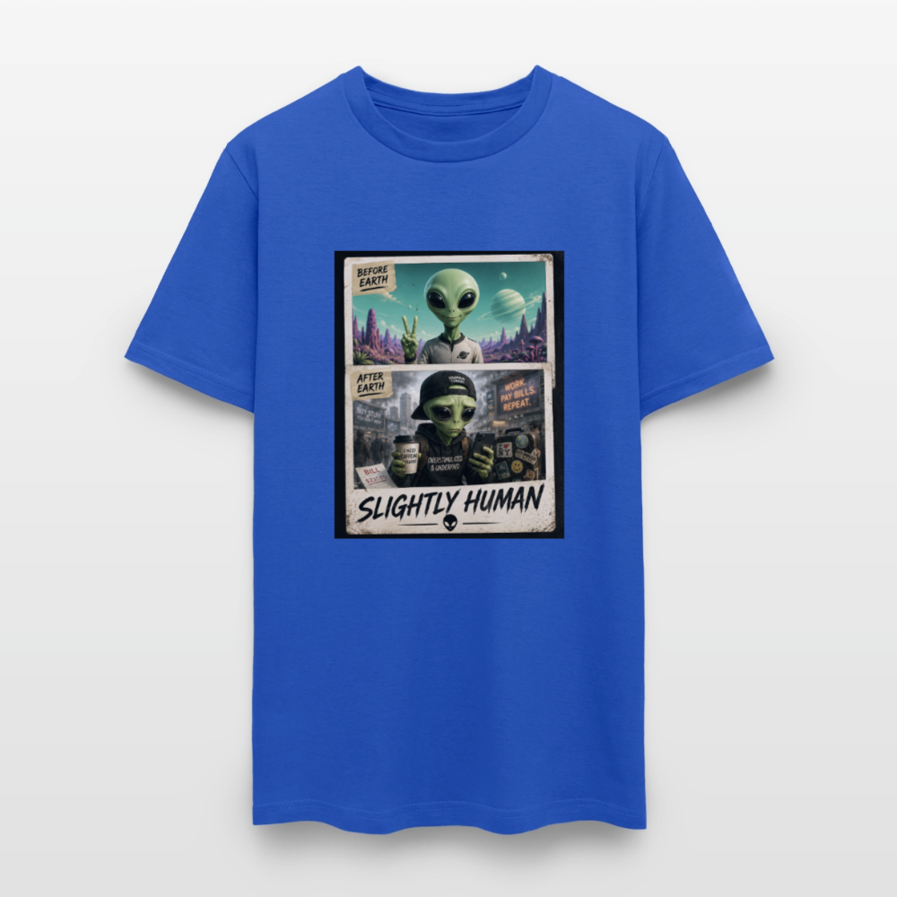 Slight Human Return To Earth T-Shirt - royal blue