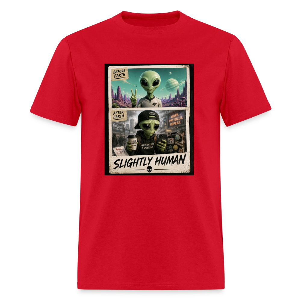 Slight Human Return To Earth T-Shirt - red