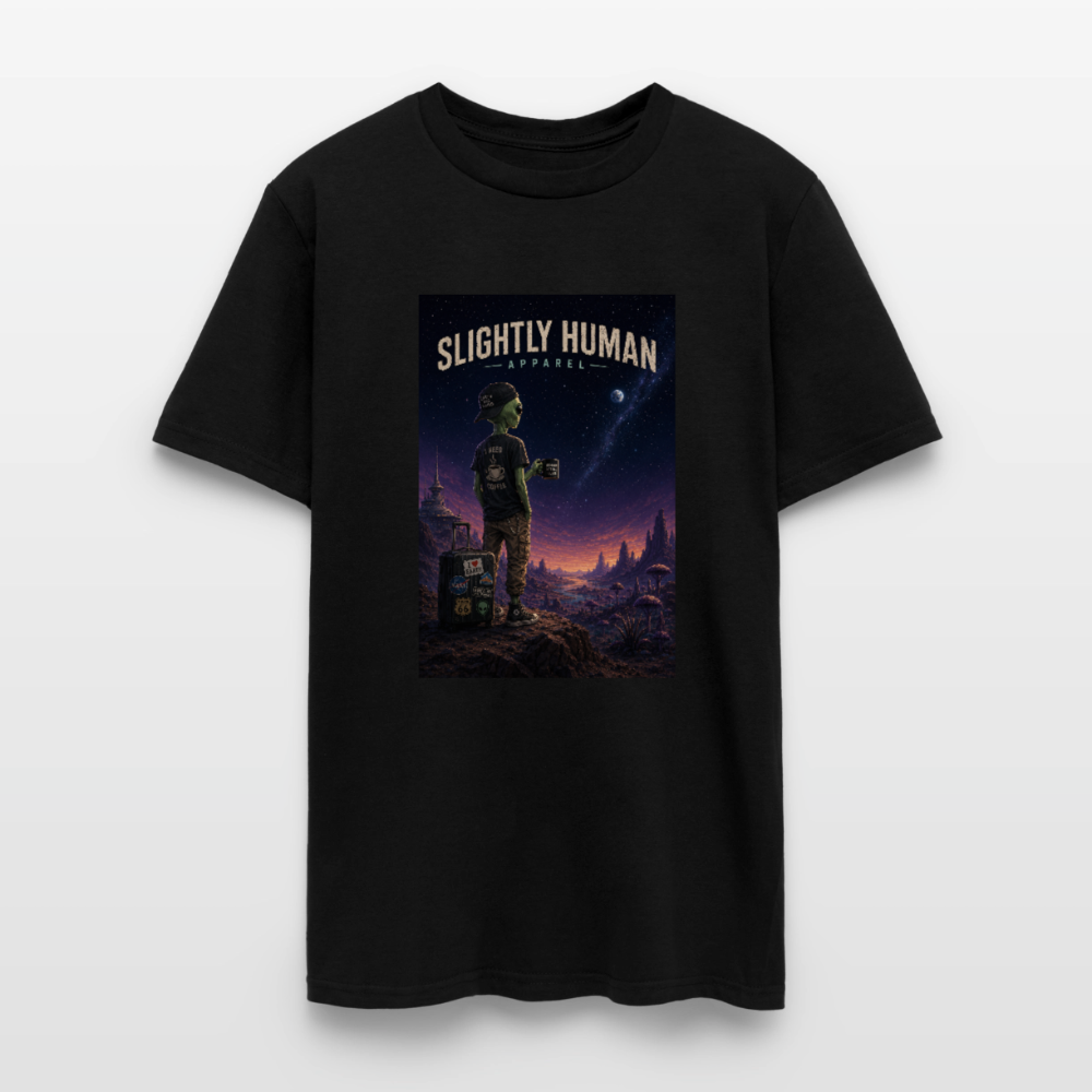 Slightly Human Home Planet T-Shirt - black