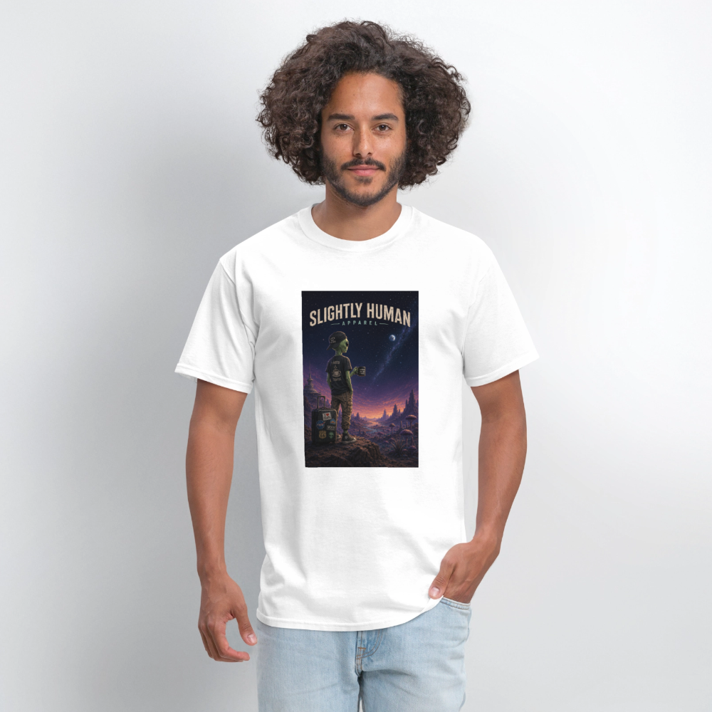 Slightly Human Home Planet T-Shirt - white