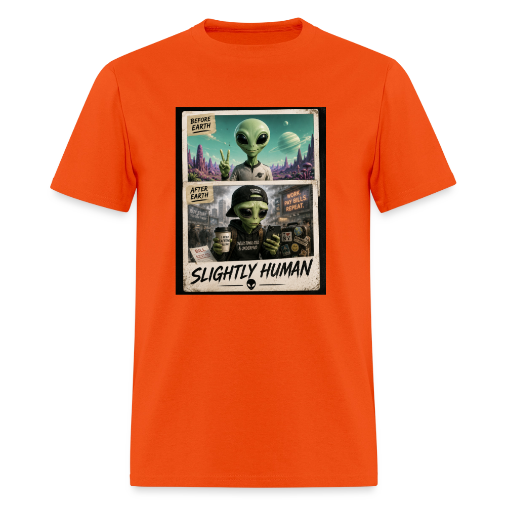 Slight Human Return To Earth T-Shirt - orange