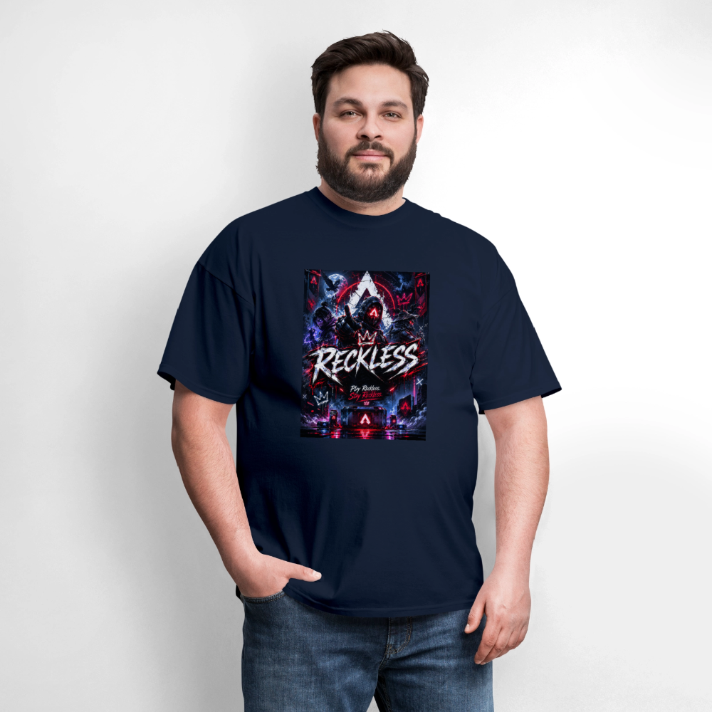 Reckless, Play Reckless, Stay Reckless Men's Tee - navy