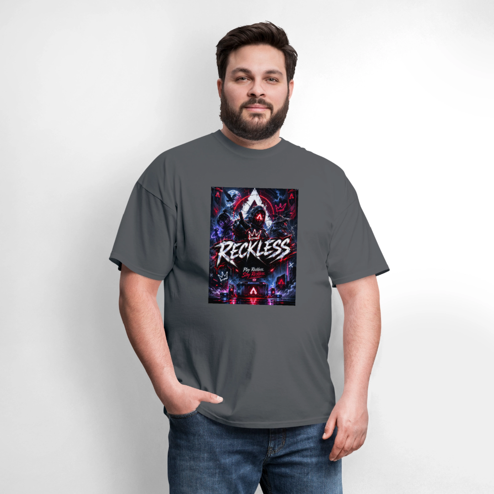Reckless, Play Reckless, Stay Reckless Men's Tee - charcoal