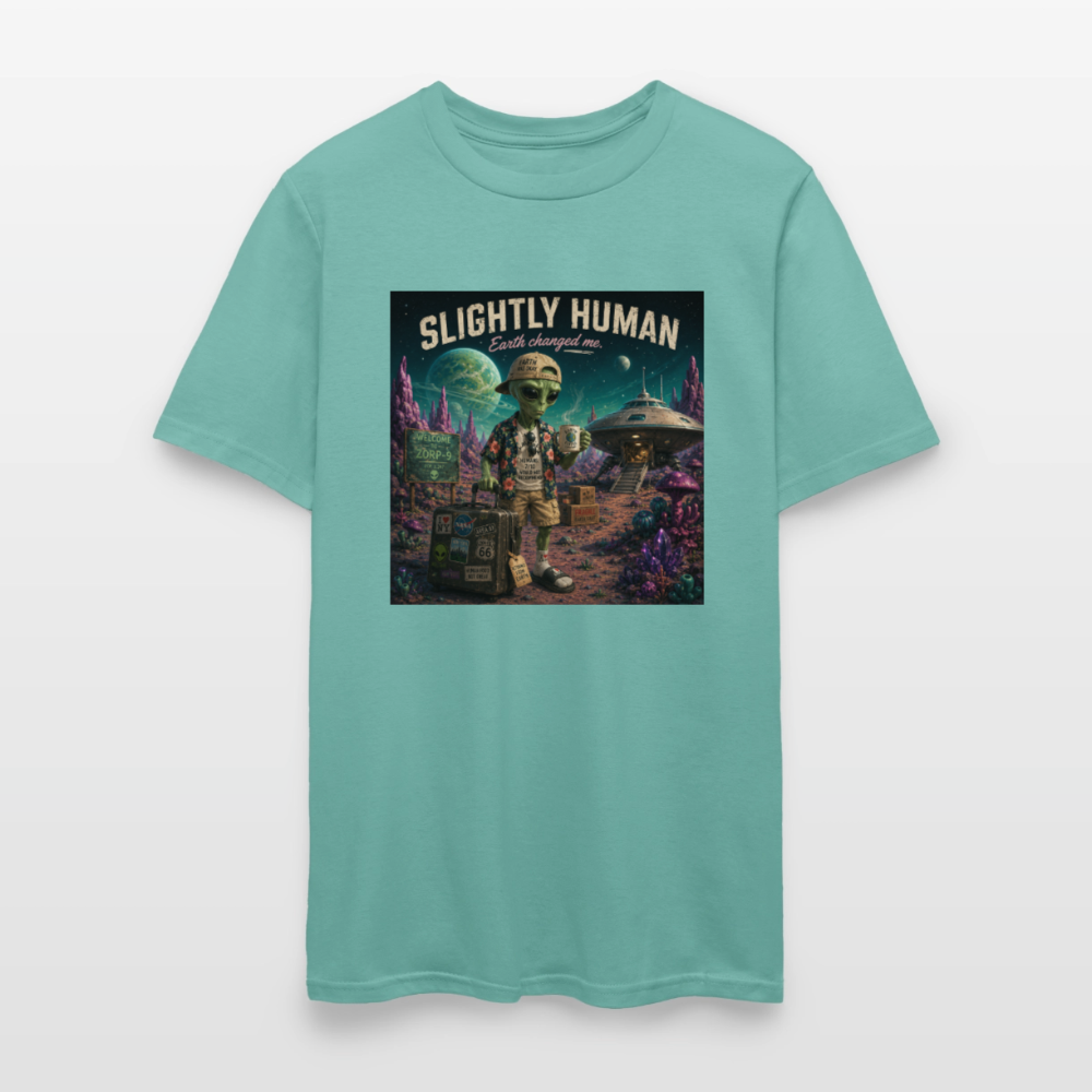 Slightly Human Earth Changed Me T-Shirt - aquatic